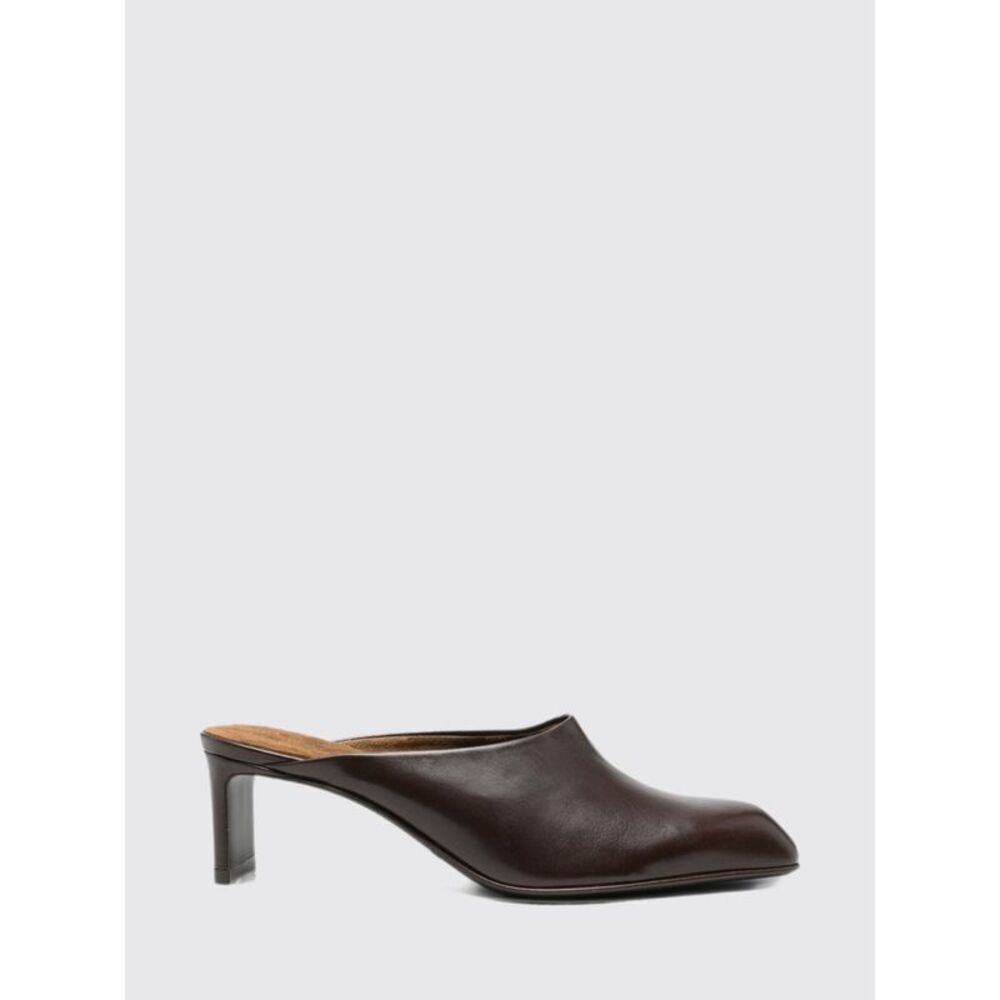 Khaite Women Tapered Toe Smooth Leather Mules Khaite With A Mid Heel